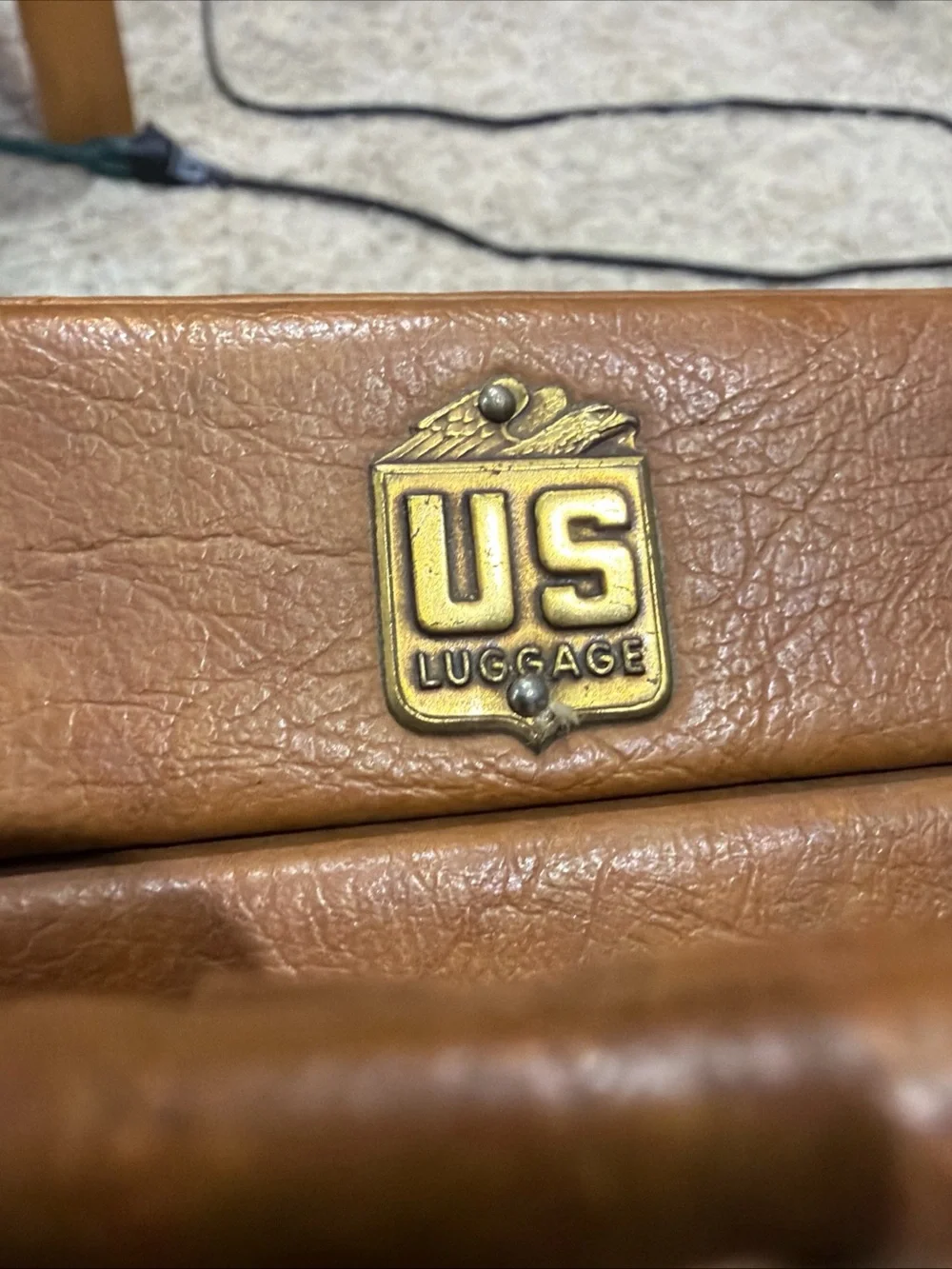 U.S. Luggage Leather ? Locking Vintage Brief Case Business Professional Attaché